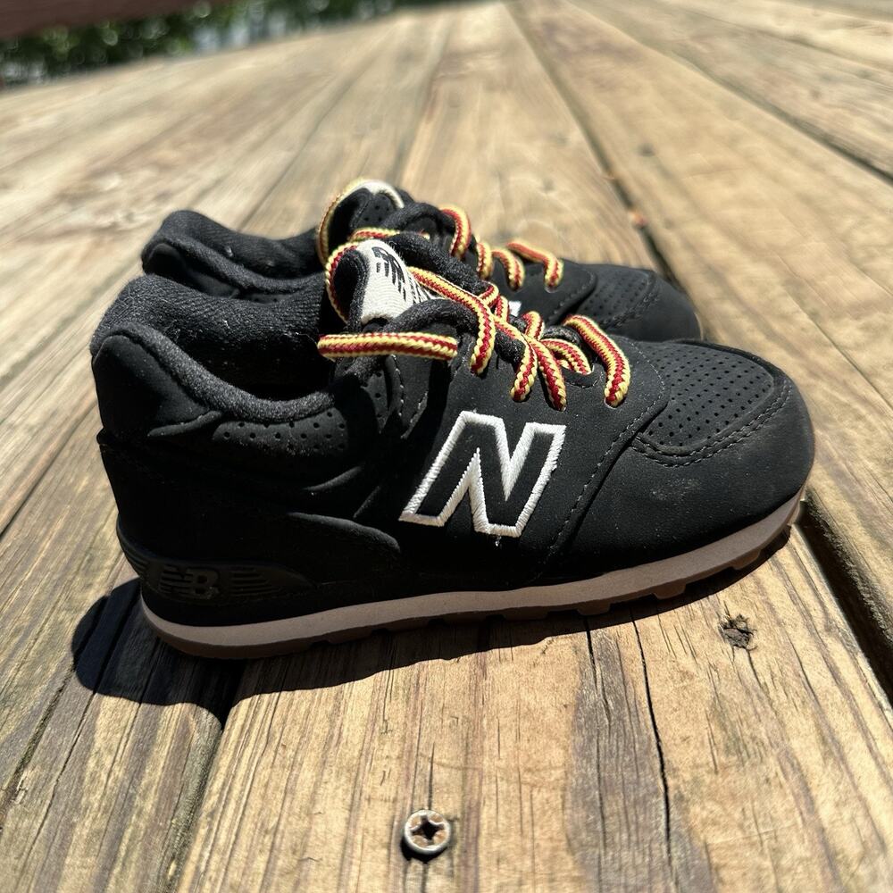 New Balance 574 KL574HAI Black Kids Toddler Infant Sneakers Shoes Size 9 NICE!